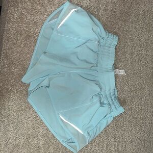Light blue lululemon hotty hot shorts (size 4)